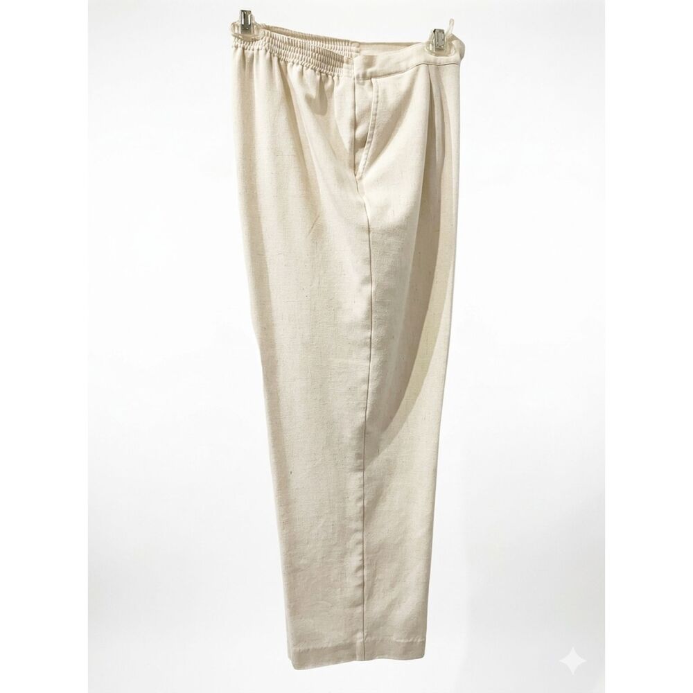 Koret Women's White Elastic Waist Pull on Pants Size 12P